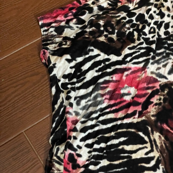 Agaci zebra blouse Cold Shoulder Animal Print size Small silver rings black pink - Picture 4 of 14